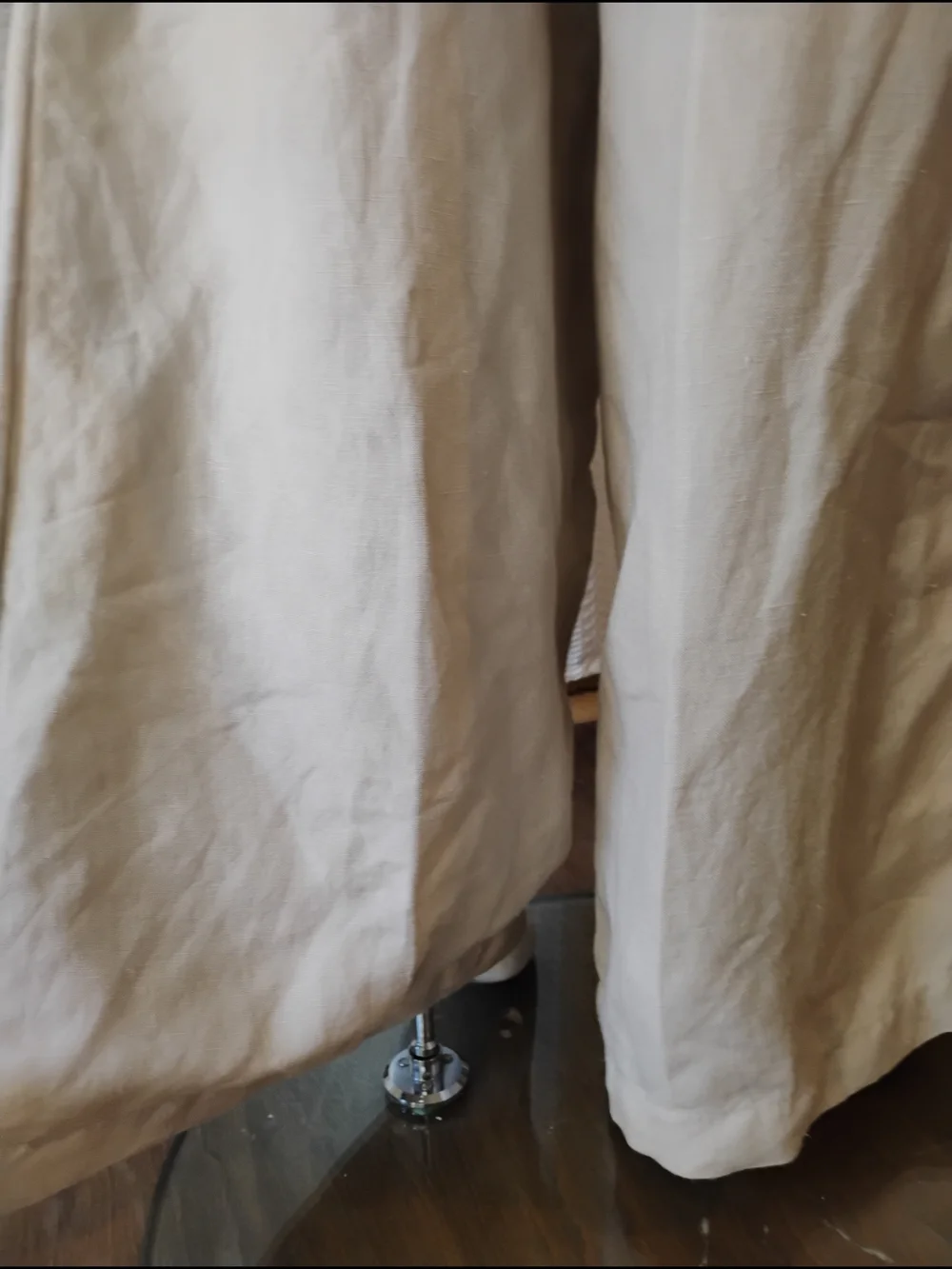 A New Day Women's Beige Drawstring Linen-Blend Pants Size M